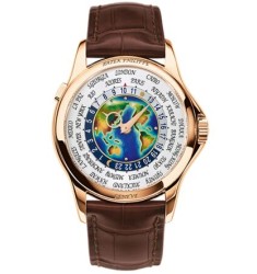 Patek Philippe World Time 5131R-001 Enamel Dial Rose Gold Full Set New 2015